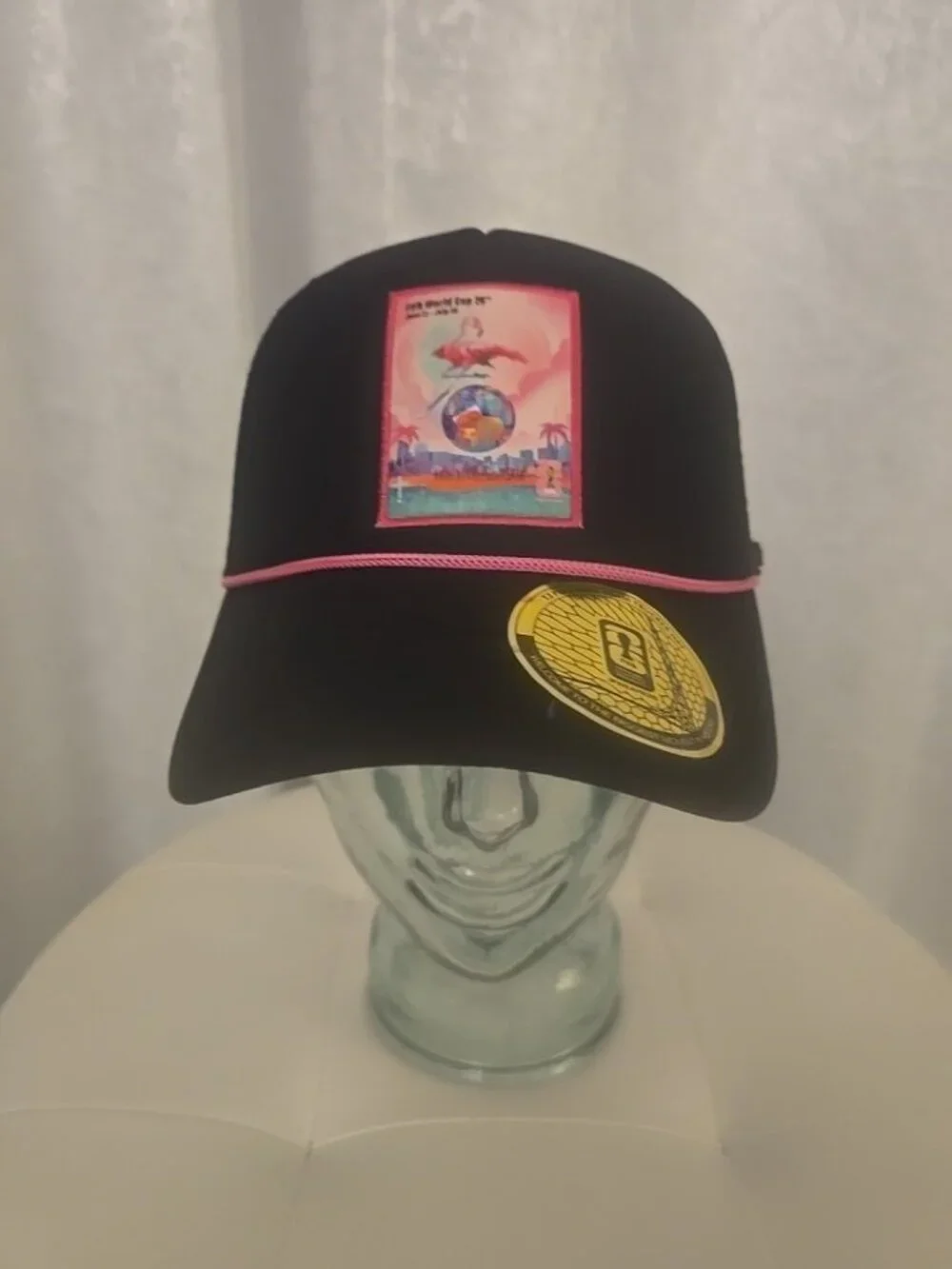 2026 FIFA World Cup Trucker Cord We Are 26 Miami Black Pink Snapback Hat Cap NEW